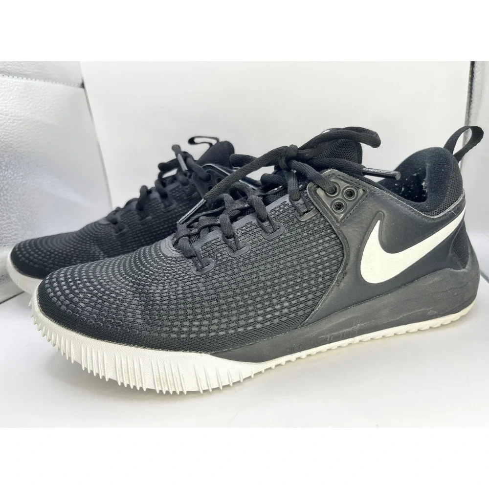 Nike Women's Zoom HyperAce Volleyball Shoes Size 9 Black‎ With White Swoosh